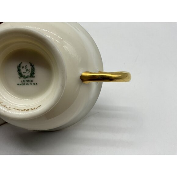 LENOX Stradivarius Blue Teacup and Saucer Retired Vintage Dinnerware Collectible - Picture 12 of 14